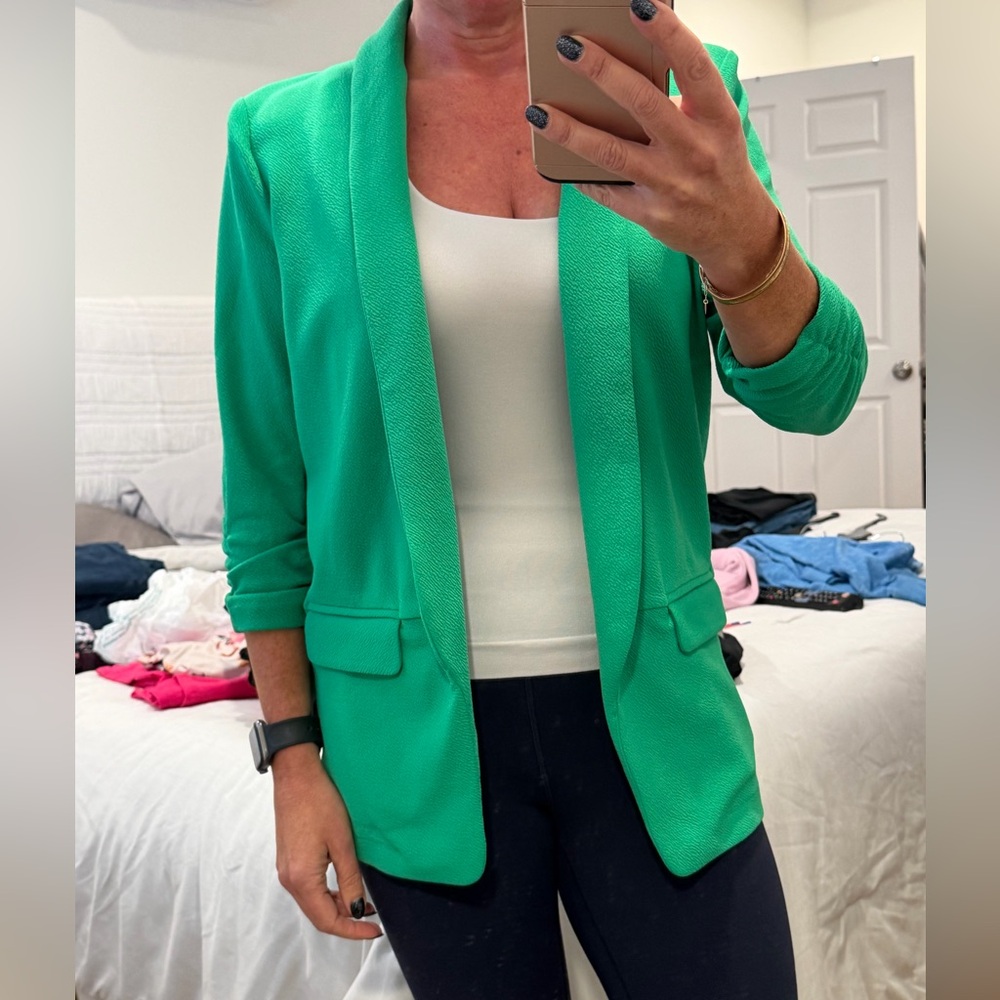 Bar III Vibrant Kelly Green Blazer
